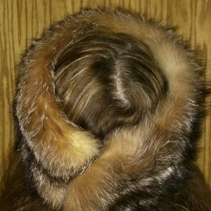 Whiskey mink fur wrap